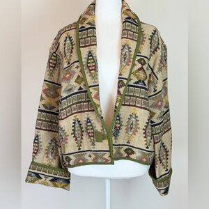Vintage Flashback Southwestern Tapestry Jacket Large EUC